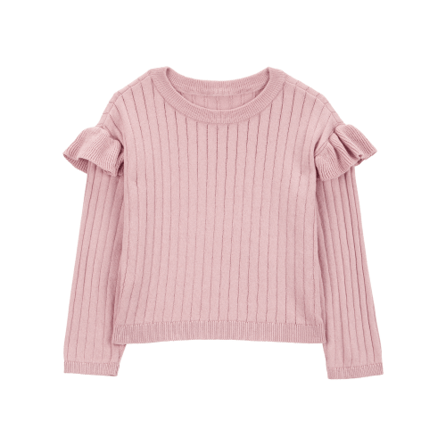 Baby Ribbed Long-Sleeve Sweater - Pink - Carter's | Carter's