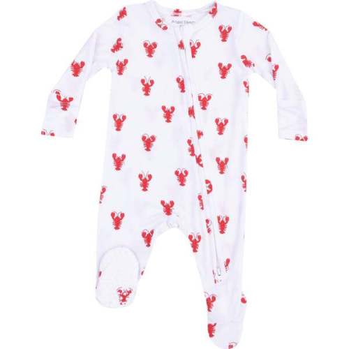 2 Way Zipper Footie, Lobster Bamboo - Angel Dear | Maisonette