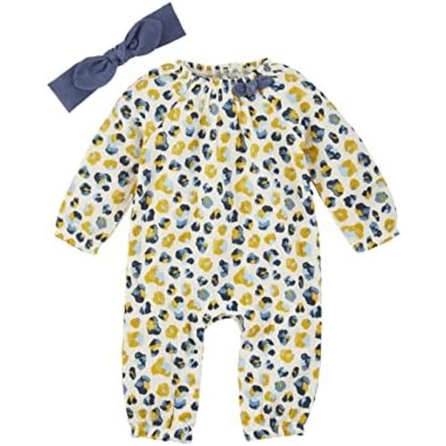 Mud Pie baby-girls Leopard Bodysuit and Headband Set