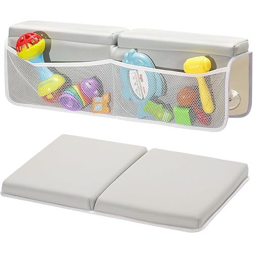 TOUA Comfortable Soft Baby Support Bathtub Kneeler Mat Knee Saver Cushion and Bathroom Elbow Rest Pad Set