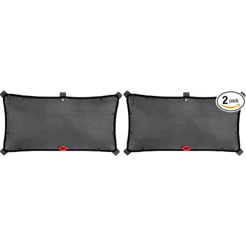 Munchkin® Brica® Magnetic Stretch to Fit™ Car Window Shade for Baby, Side Window Sun Shade, Black, 2 Pack