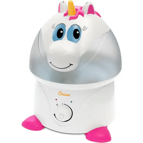 Crane Unicorn Ultrasonic Cool Mist Humidifier with Auto Shut-Off, For Baby Nursery and Kids Room, 1 Gallon Tank, Animal Humidifier For Kids Room
