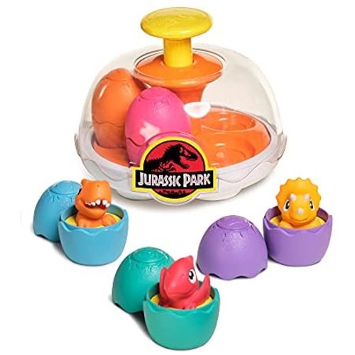 Toomies Jurassic World Spin & Hatch Dino Eggs – Dinosaur Toys for Developmental Play – 12m+