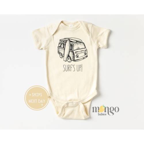 Surf&#39;s Up Baby Onesies® Brand Baby Shower Gift Surf Baby Hipster Baby Cute Baby Clothes Hawaii Baby Baby Boy Clothing Surfer Baby Gift Beach