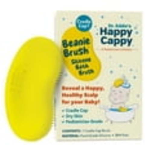 Happy Cappy Beanie Brush - Cradle Cap Brush for Babies, Dry Skin Care, Gentle Exfoliating Baby Scalp Scrubber for Bathing, Helps Dandruff and Flakes, Food Grade Silicone, BPA Free