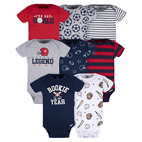 Gerber Baby Boys' 8-Pack Short Sleeve Onesies Bodysuits