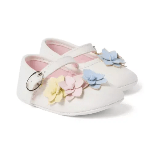 Baby White Baby Rosette Ballet Flat by Janie and Jack