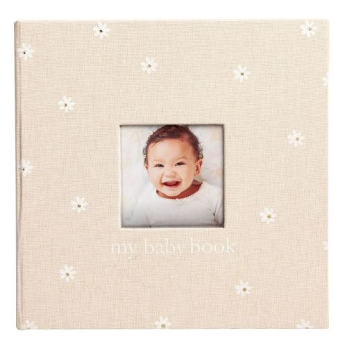Pearhead Daisy Print Square Baby Memory Book
