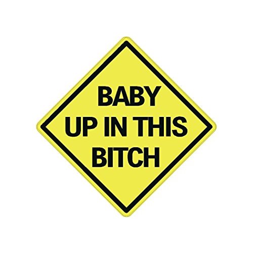 Rogue River Tactical Baby Up in This Bitch Sticker Funny Auto Decal Bumper Vehicle Safety Sign for Car Truck SUV