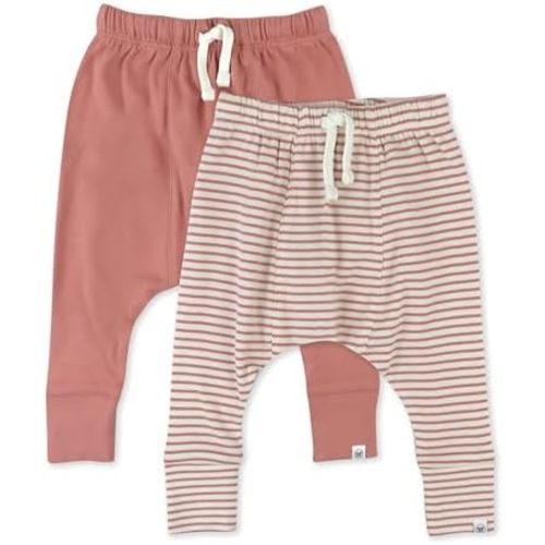 HonestBaby Multipack Honest Pants Joggers Pull on 100% Organic Cotton for Infant Baby and Toddler, Boys, Girls, Unisex