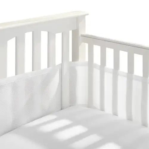 HALO Breathable Mesh Crib Liner for Full Sized Crib in White