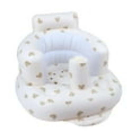Baby Inflatable Seat for Babies 3 Months & Up, Baby Floor Seats for Sitting Up with Built in Air Pump, Blow Up Baby Chair for Infants - Bear Head