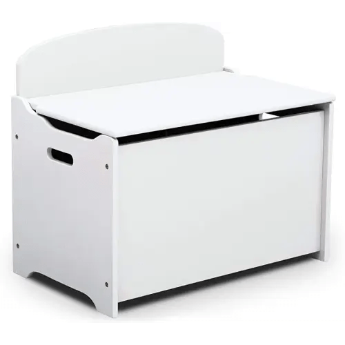 Delta Children MySize Deluxe Toy Box, Bianca White