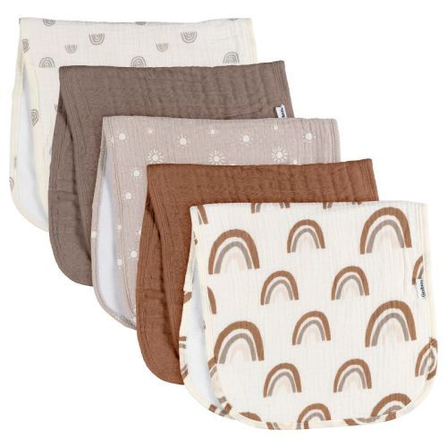 Gerber Baby Muslin Burp Cloths, 5-Pack