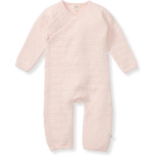 Burt's Bees Baby baby-girls Jumpsuit, 100% Organic Cotton One-piece Long Sleeve Quilted Outfit Coverall