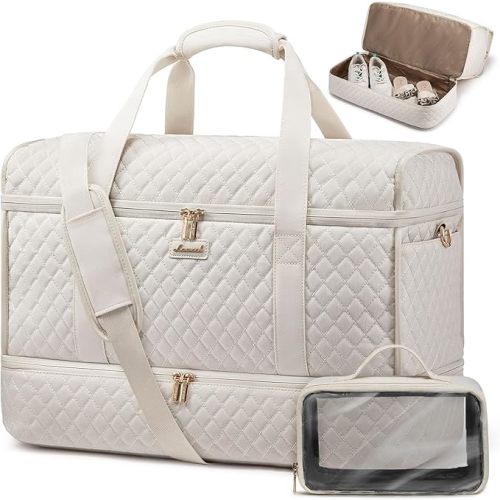 LOVEVOOK Large Travel Duffle Bag, Weekender Bags for Women With Shoe Compartment, Overnight Hospital Bag For Women Labor Delivery, Carry on Bag Personal Item Travel Bag, Yoga Gym Duffel Bag