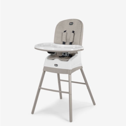 Chicco Stack® Hi-Lo 6-in-1 Multi-Use Convertible High Chair, Reclining High Chair for Babies and Toddlers Easy-Clean Baby Booster Toddler Seat Combo | Sand/Beige