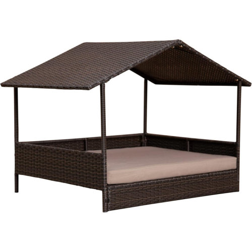 Archie & Oscar™ Rattan Wicker Indoor Outdoor Cabana Raised Pet Bed | Wayfair