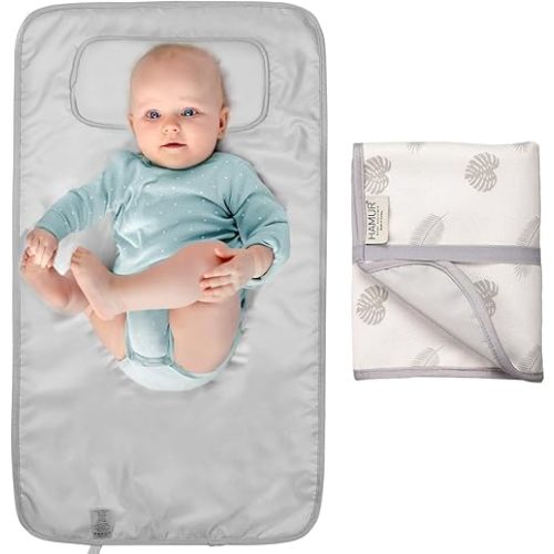 Portable Diaper Changing Pad - Waterproof (Leaves)