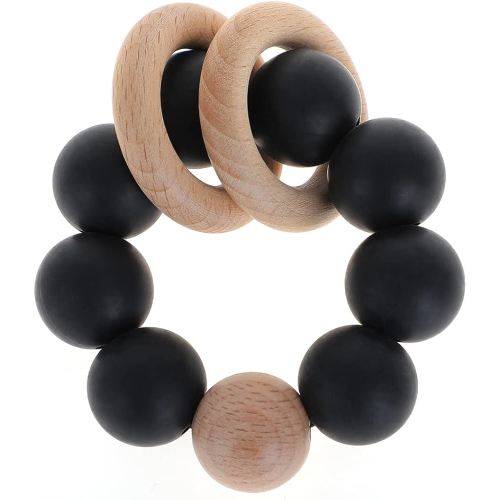 Amazon.com : Silicone Baby Teether, Food Grade Silicone & Beech Baby Teething Toy, BPA Free (Apricot) : Baby