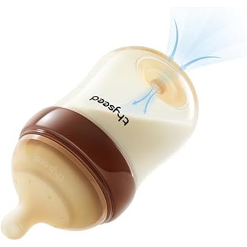 PPSU Natural Anti-Colic Baby Bottles That Mimic Breastfeeding Newborn Breast Like Nursing Bottle for Breastfed Babies Who Refuses Bottle Boy Girl Infant Formula Feeding Anti Gas 5oz/160mL 0m+