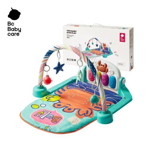 Bc Babycare 4-in-1 Baby Development Music Play Gym, Crab Activity Mat,Interactive Toy, Newborn