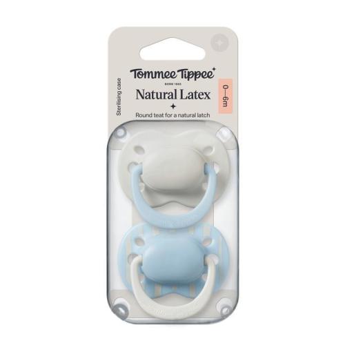 Tommee Tippee Natural Latex Ultimate Fit Soother 0-6 Months 2 Pack Assorted Colours