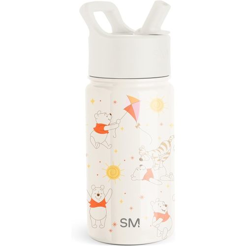 Simple Modern Kids Summit Water Bottle with Straw Lid | Disney Winnie the Pooh 14oz Stainless Steel Cup Insulated Tumbler for Girls, School | Winnie the Pooh Life