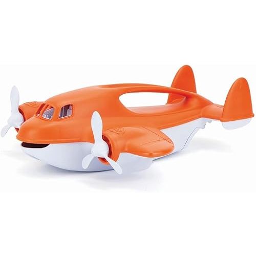 Green Toys Fire Plane - Pretend Play, Motor Skills, Kids Bath Toy Vehicle. No BPA, phthalates, PVC. Dishwasher Safe, Recycled Plastic, Made in USA.