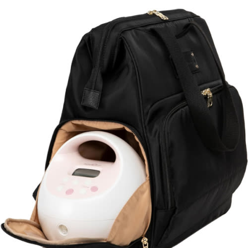 Sarah Wells Norah Breast Pump Backpack – Pumping Bag with Insulated Milk Storage, Laptop Sleeve & Wide-Open Frame