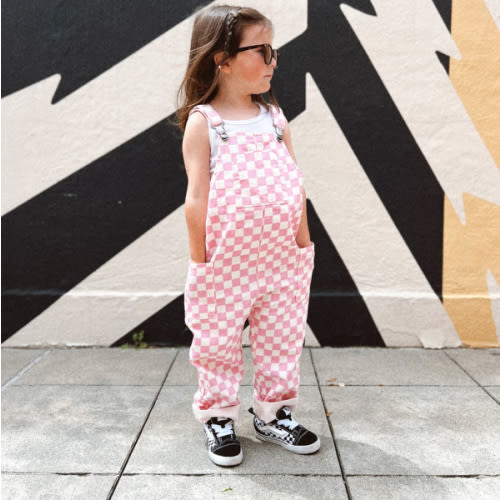 Little Trouble Checkered Overalls | Little Trouble