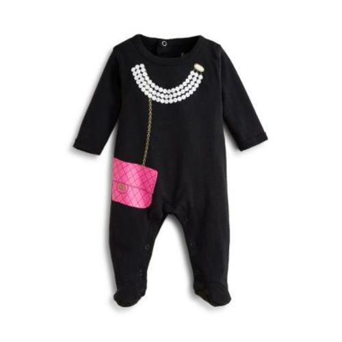 Sara Kety Girls' Pearls & Purse Footie - Baby | Bloomingdale's