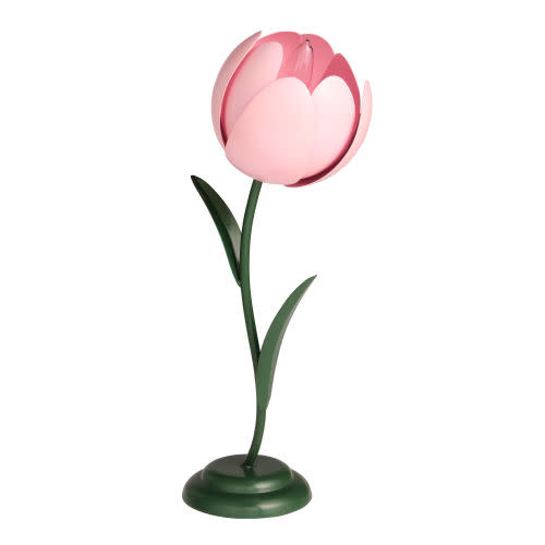 Pink Metal Tulip Figural Table Lamp - World Market