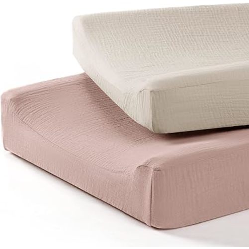 lulumoon Baby Changing Pad Cover: Muslin Diaper Changing Table Pad Cover - Changing Pad Sheets for Girls Boys