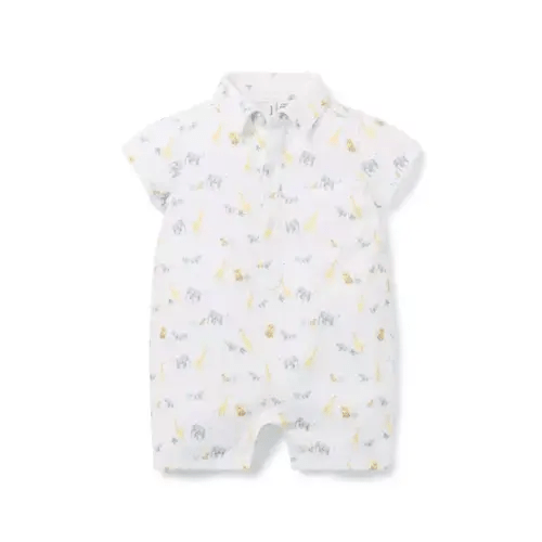 Baby Jet Ivory Animal Friends Baby Animal Friends Romper by Janie and Jack