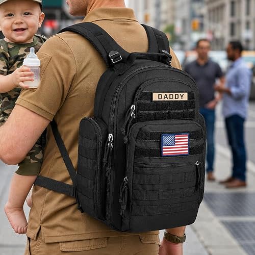 SHARKMOUTH Military Diaper Bag for Men: 100% Confident Carry for Dads