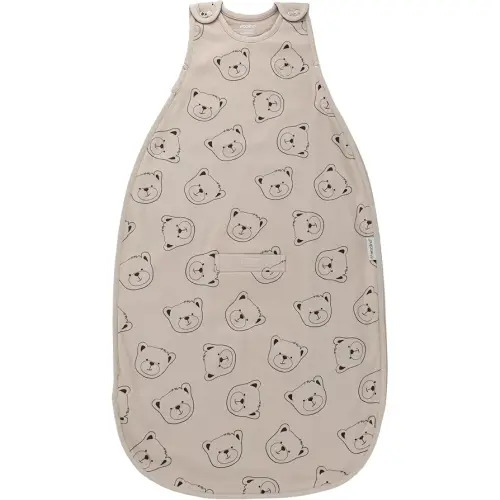 Woolino Merino Wool and Organic Cotton Ultimate Baby Sleep Sack - 4 Season Baby Wearable Blanket - Two-Way Zipper Adjustable Sleeping Bag - Universal Size (2-24 Months) - Teddy Bear