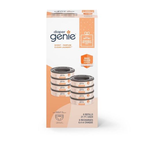 Diaper Genie Diaper Disposal Pail System Refill - Clean Laundry - 8pk