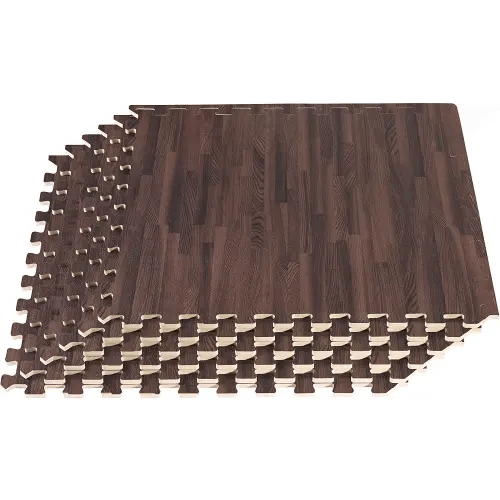 Forest Floor 3/8 Inch Thick Printed Foam Tiles, Premium Wood Grain Interlocking Foam Floor Mats, Anti-Fatigue Flooring – Stylish Flooring Solution
