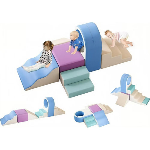 linor Soft Play Climbing For Toddlers, 7pcs Foam Climbing Blocks For Toddlers For Nursery, Living Room, Baby Climbing Blocks With Tunnel | Wayfair