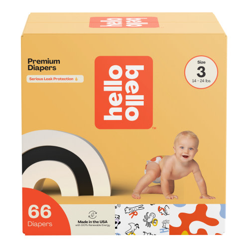 Hello Bello Premium Baby Diapers, Infant Size 3, 66 Count (Select for More Options)