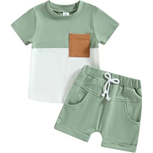 Infant Baby Boy Summer Clothes Letter Print Short Sleeve T Shirt Stretch Rolled Shorts Cute Newborn Toddler Outfits