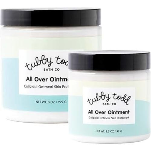 TUBBY TODD All Over Ointment - Baby Eczema Cream - Everyday Multi-Purpose Baby Skin Relief Cream - Sensitive Skin, Dry Skin & Irritation - Steroid & Gluten Free - Fragrance Free, 2 Pack 3.5oz & 8oz