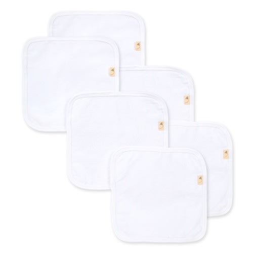 Multi Solid Organic Cotton Washcloths 6 Pack