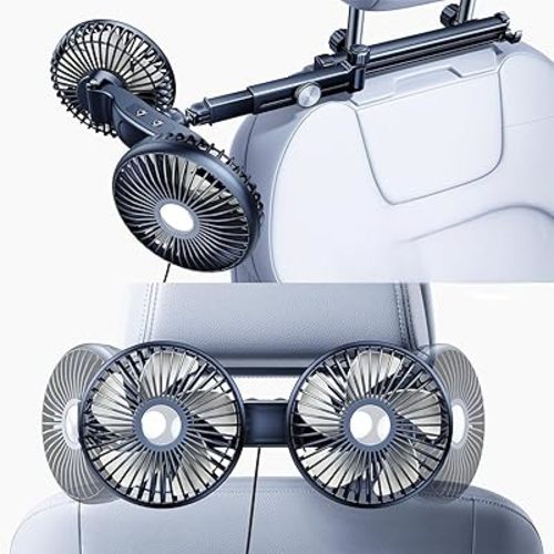 Car Fan for Backseat for Kids,Usb Powered Car Seat Fans for Baby [Extender Arm+Comes with Car Charger] 360°Rotatable Cooling Venty for Back Seat,Quiet Carseat Fan that Blow Cold Air for Truck