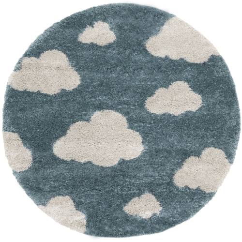 Kids Collection - Blue/Cream Clouds Area Rug