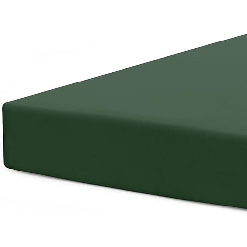 Pobibaby - Single Solid Premium Fitted Baby Crib Sheets for Standard Crib Mattress - Ultra-Soft Cotton Blend, Safe and Snug, and Stylish Solid Crib Sheet (Wood Green)