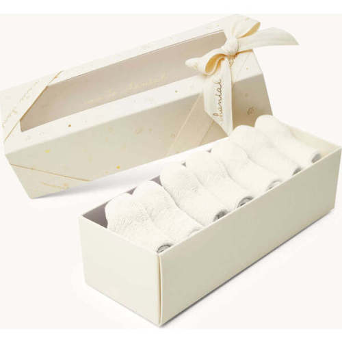 Bijou Set of 7 Socks, Cream - Marie-Chantal | Maisonette