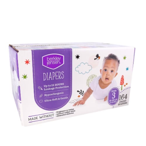 Berkley Jensen Diapers Size 3 (16-28 LB) 164 Count