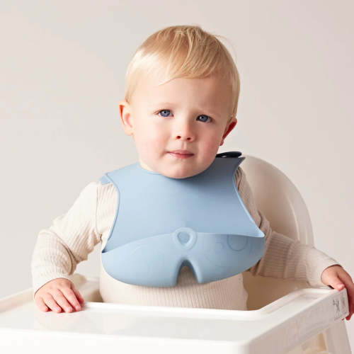 silicone bib - ocean | roll + go bib | b.box for kids | b.box USA